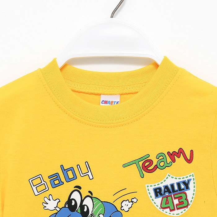 

Футболка для мальчика, цвет жёлтый/машинки, рост 86 см