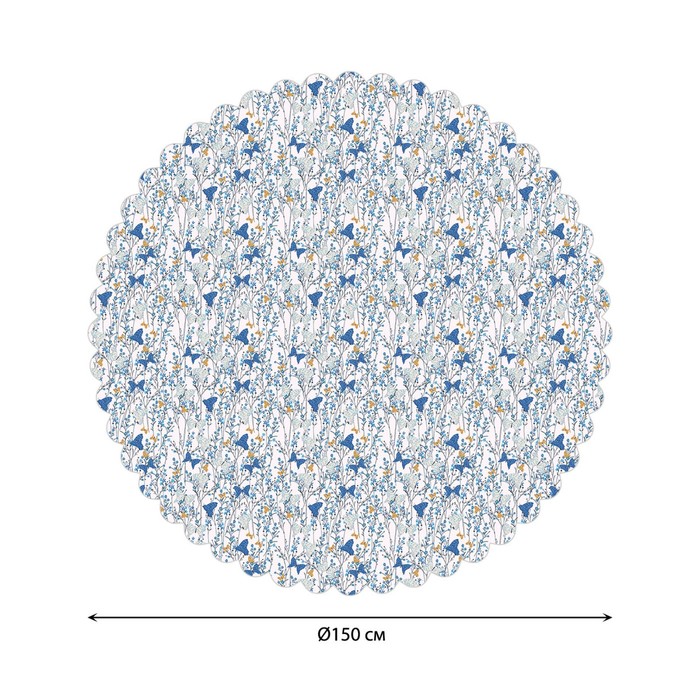 

Скатерть на стол «Поле бабочек», круглая, сатен, d = 150 см