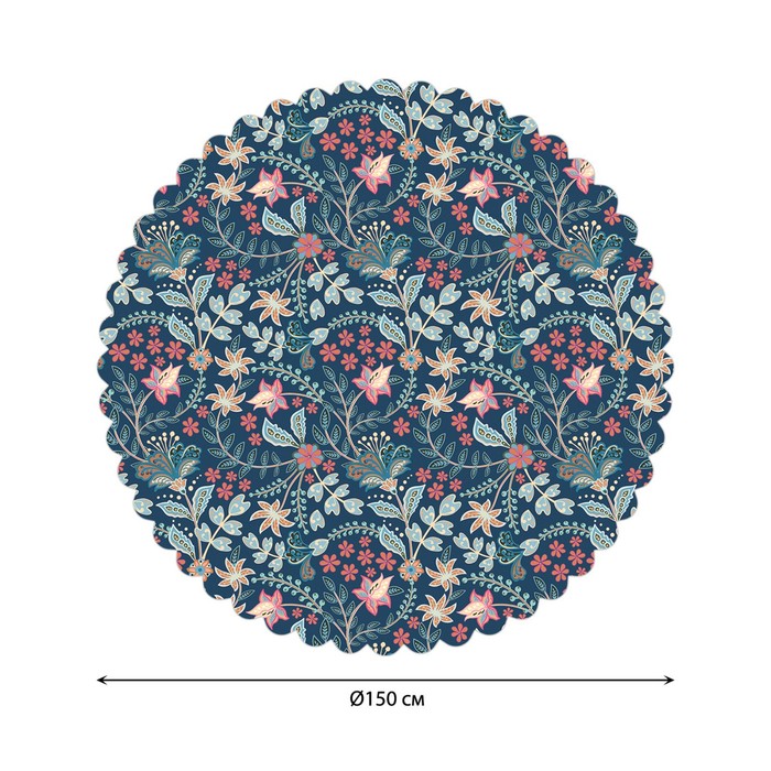 

Скатерть на стол «Цветочное поле», круглая, сатен, d = 150 см