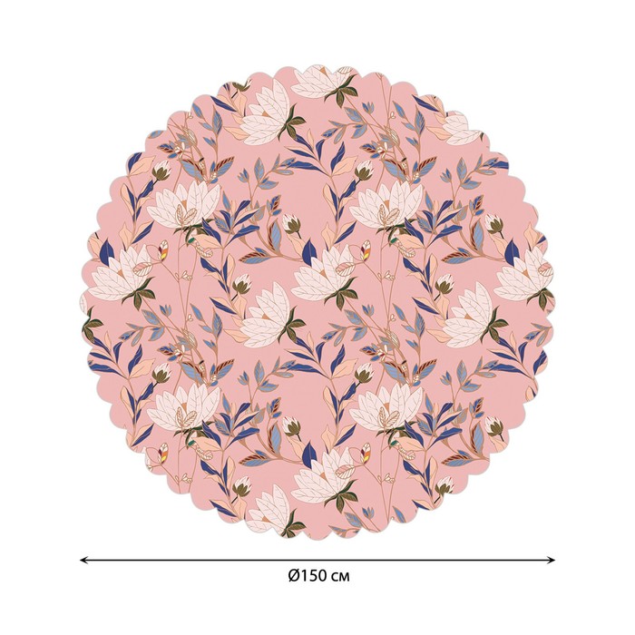 

Скатерть на стол «Цветочная картина», круглая, сатен, d = 150 см