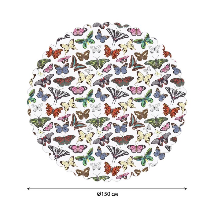 Скатерть на стол «Полет бабочек», круглая, сатен, d = 150 см силиконовый чехол полет бабочек на meizu m8 мейзу м8