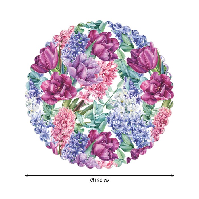 

Скатерть на стол «Весеннее настроение», круглая, сатен, d = 150 см