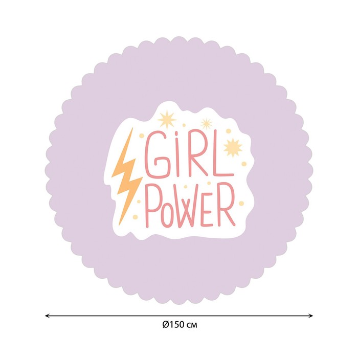 

Скатерть на стол «Girl power», круглая, сатен, d = 150 см