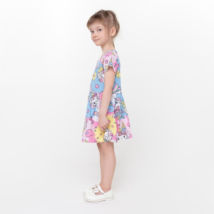 фото Платье для девочек, цвет разноцветный, рост 110 см