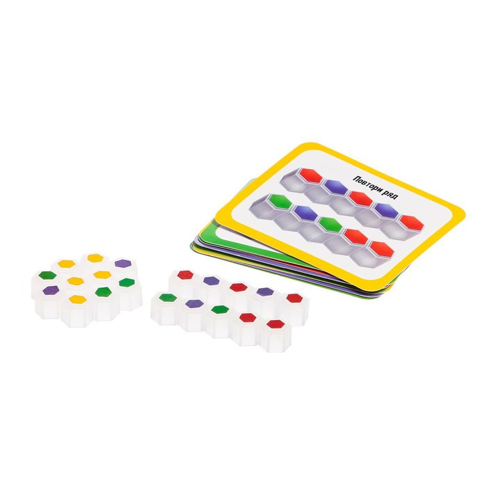 Развивающий набор «Цветные соты», в пакете развивающий набор учим время в пакете