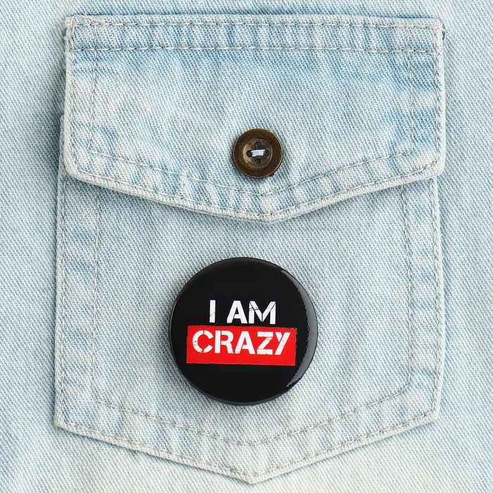 

Значок закатной «Crazy», d = 3,8 см