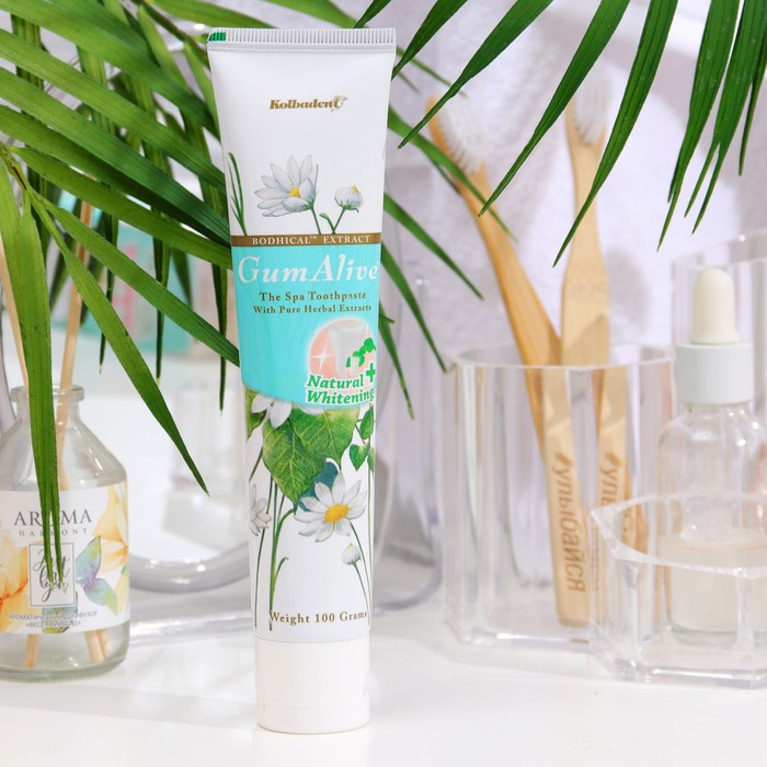 

Органическая паста для зубов и десен Kolbadent GumAlive Natural Whitening Toothpaste, 100 гр