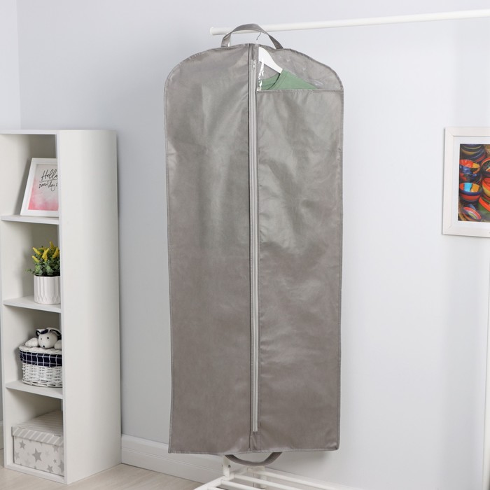 Чехол для одежды, 60×140 см, цвет серый