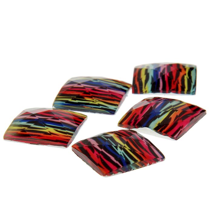 Декор для творчества "Квадратики полосатые", набор 30 шт.