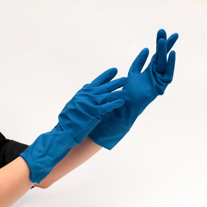 Перчатки медицинские High Risk, латексные, темно-синие 18 гр/шт, р-р L, 25пар (2-крат хлор.)