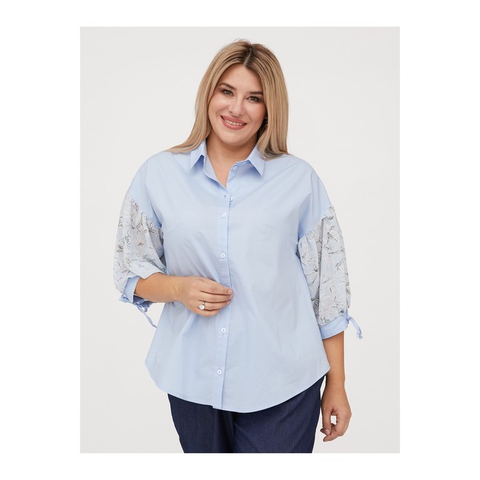 

Блузка женская, размер 54, цвет голубой