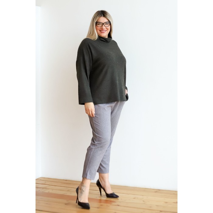 

Водолазка женская, размер 66, цвет тёмно-зелёный