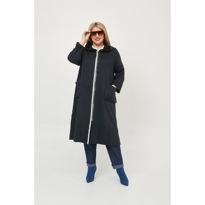 Кардиган женский, размер 60, цвет синий