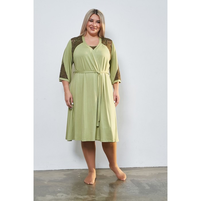 Костюм женский, размер 54, цвет зелёный