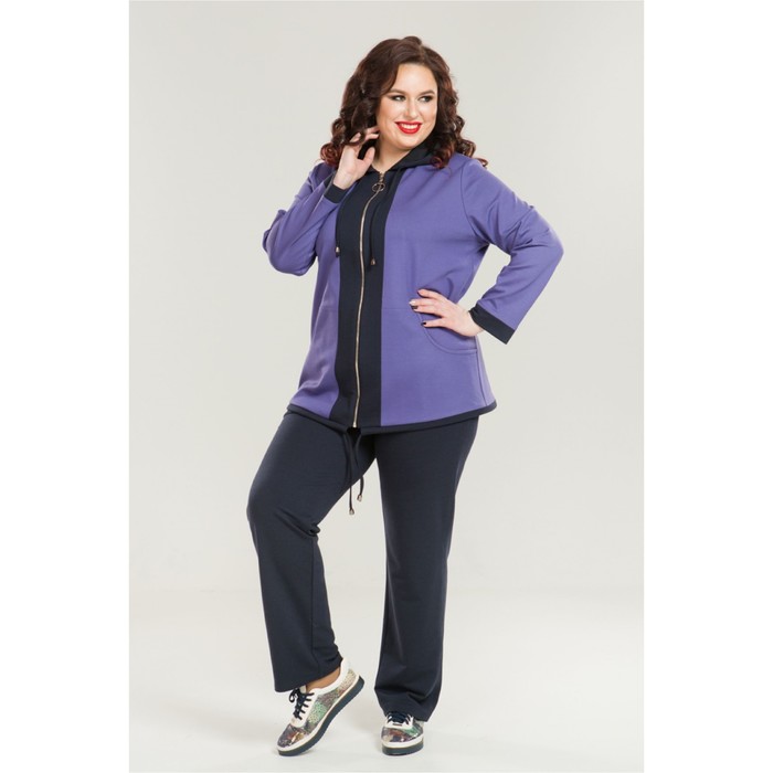 

Костюм женский, размер 58, цвет фиолетовый