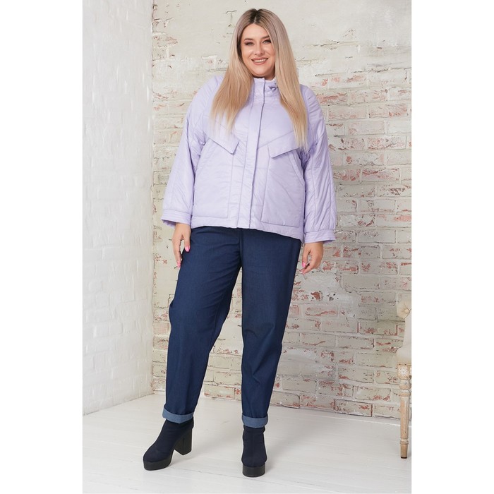 фото Куртка женская, размер 54, цвет сиреневый luxury plus