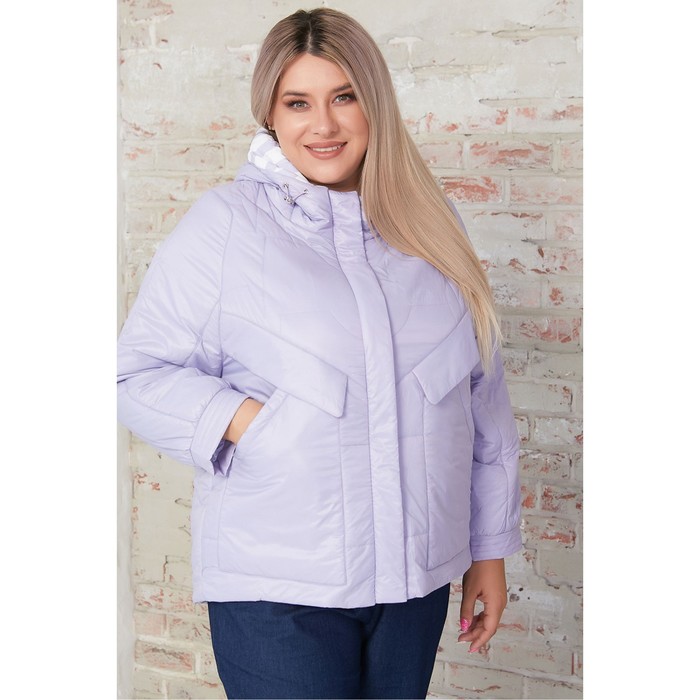 Куртка женская, размер 56, цвет сиреневый куртка женская размер 56 цвет бежевый
