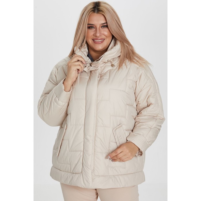 Куртка женская, размер 64, цвет молочный куртка женская размер 64 цвет бежевый