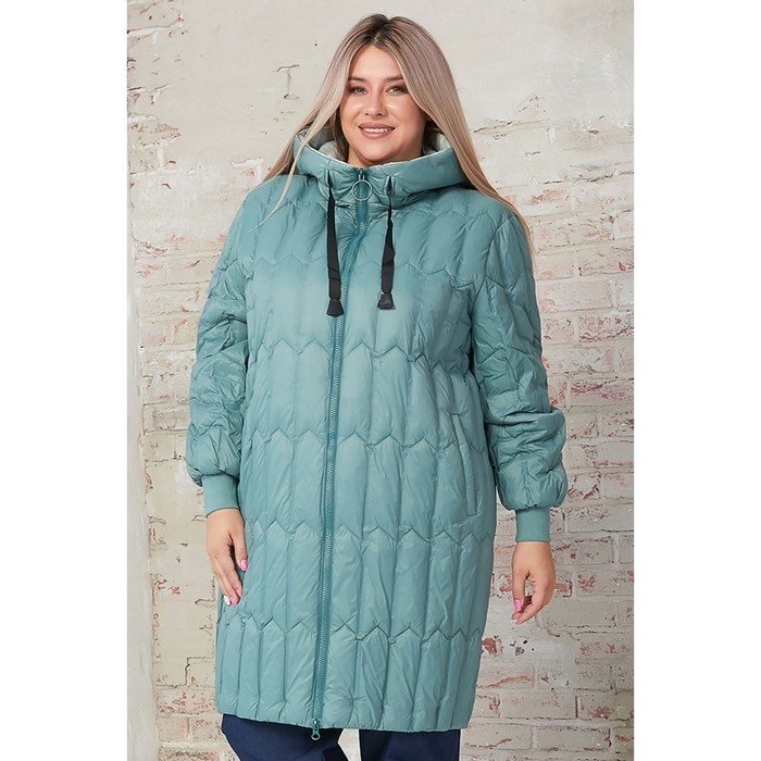 фото Пальто женское, размер 54, цвет хаки luxury plus