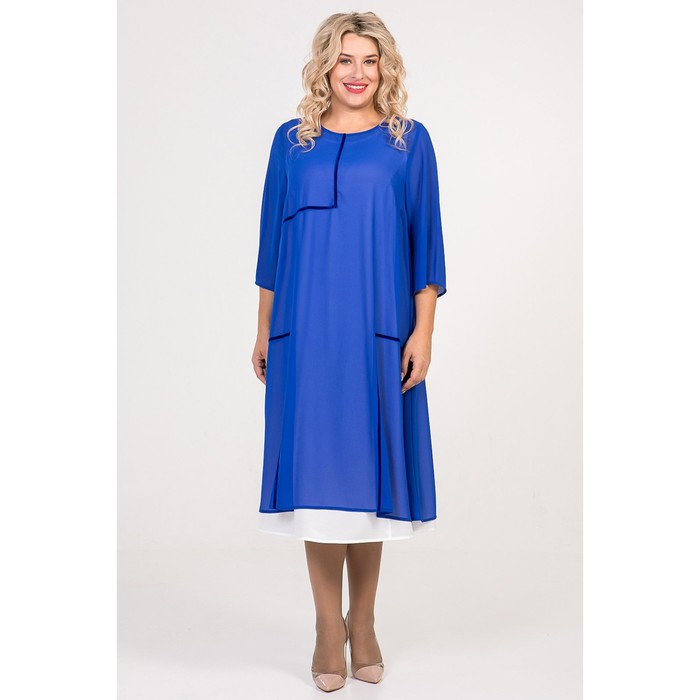 Платье женское, размер 58, цвет синий платье женское размер 58 цвет синий