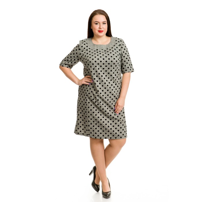 

Платье женское, размер 62, цвет серый