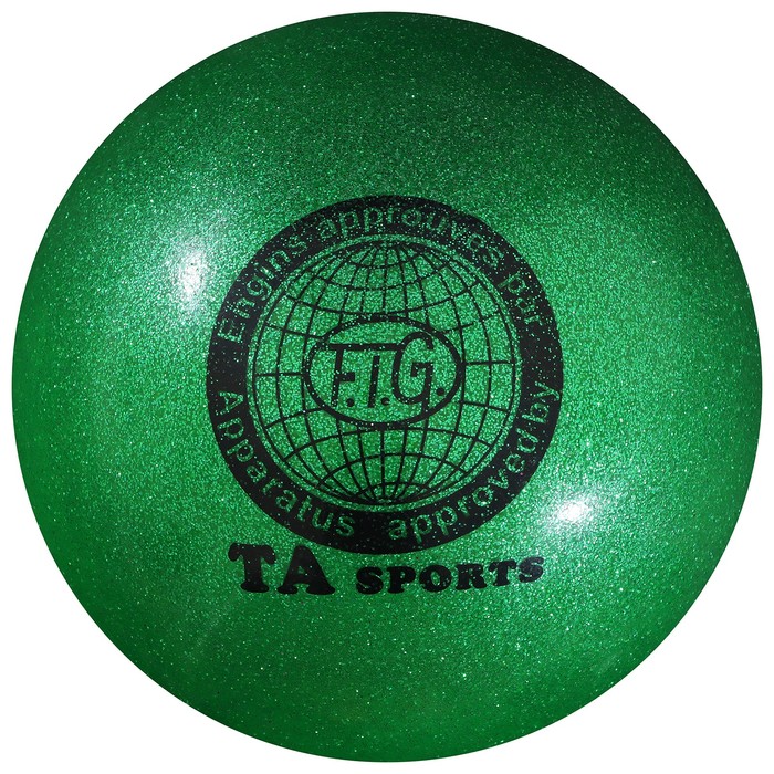 Мяч для гимнастики, 16,5 см, блеск, цвет салатовый