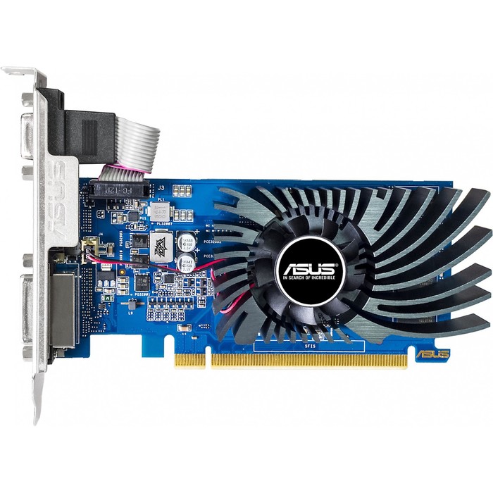 Видеокарта Asus GT730-2GD3-BRK-EVO, GeForce GT 730 2 Гб, DDR3, HDMI, DVI видеокарта asus pci e gt710 sl 2gd3 brk evo nvidia geforce gt 710 2048mb 64 ddr3 954 900 dvix1 hdmix1 crtx1 hdcp ret low profile