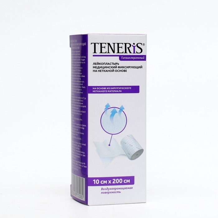 Лейкопластырь бактерицидный Teneris 10 х 200 cм на нетканой основе