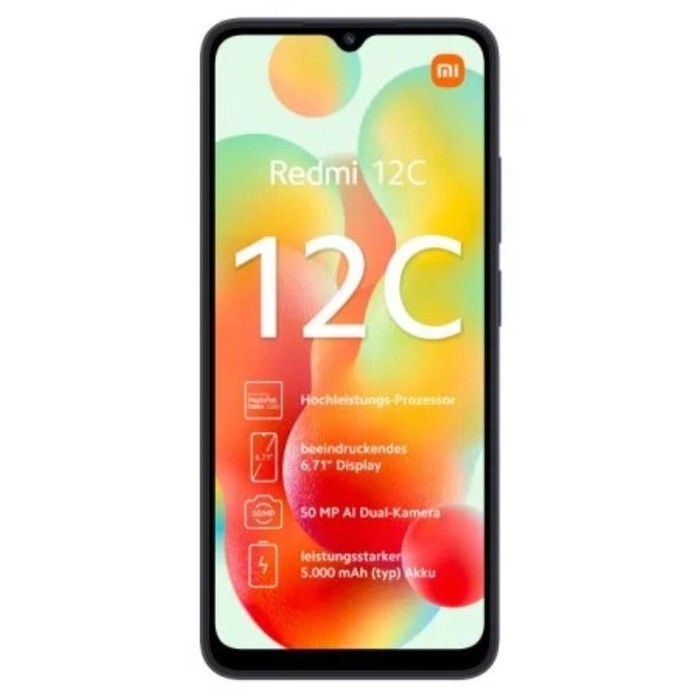 

Смартфон Xiaomi Redmi 12C, 6.71", 3Гб, 64Гб, 50 Мп, LTE, NFC, 5000мАч, синий