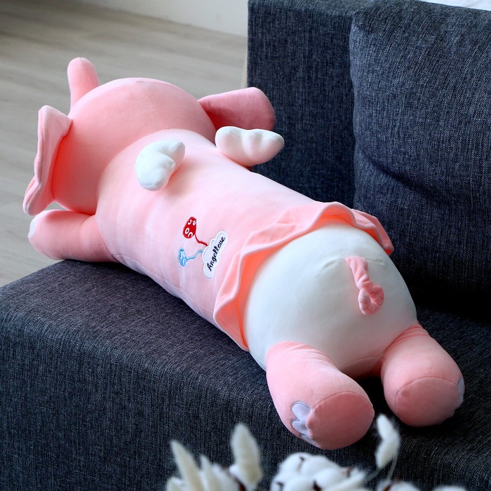 фото Мягкая игрушка-подушка «слоник», 80 см, цвет розовый
