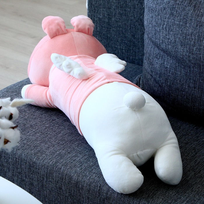 фото Мягкая игрушка-подушка «зайка», 65 см, цвет персиковый