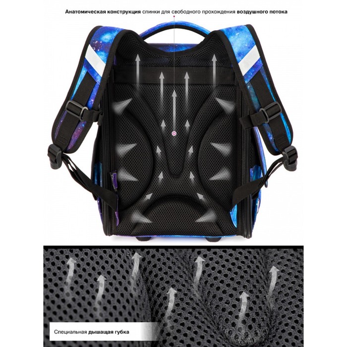 Ранец школьный Стандарт, 36 х 26 х 14 см, SkyName 2000 + брелок мишка 2095 9570978