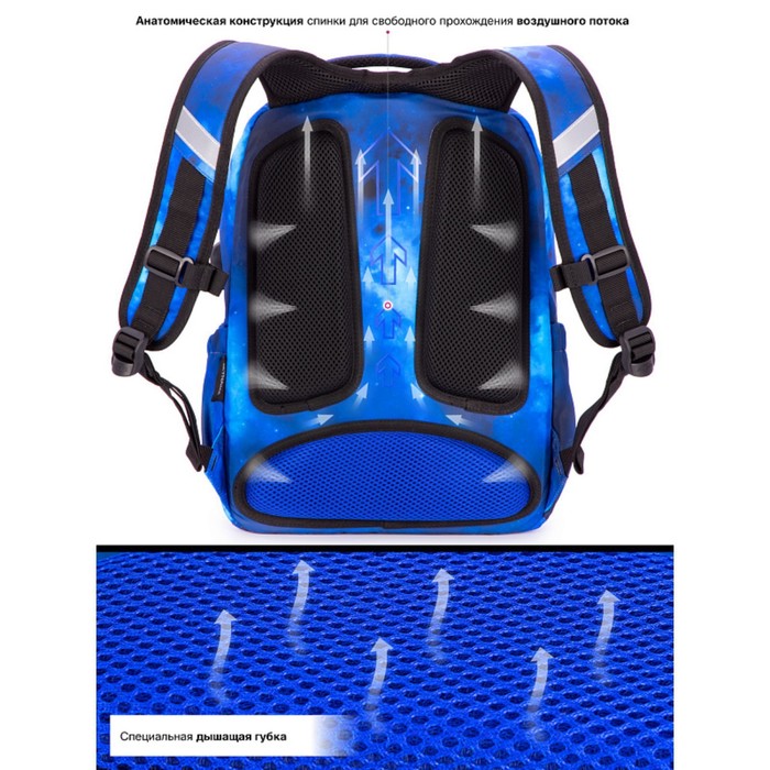 Рюкзак молодежный 42 х 30 х 17 см, эргономичная спинка SkyName 60, 60-20 9571002