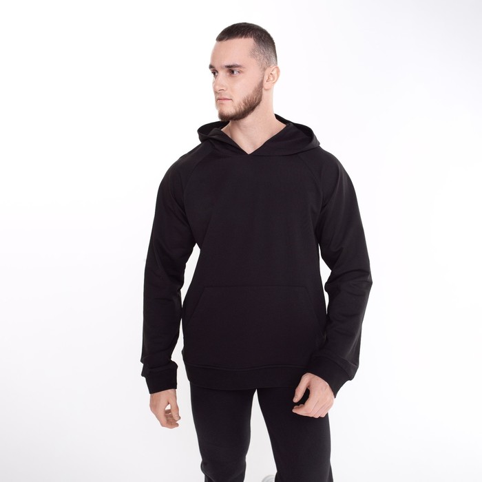 фото Толстовка мужская, цвет чёрный, размер 58