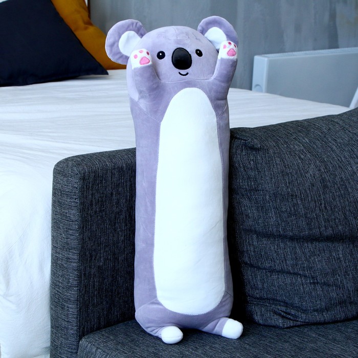 Мягкая игрушка-подушка «Коала», 70 см, цвет серый фотографии