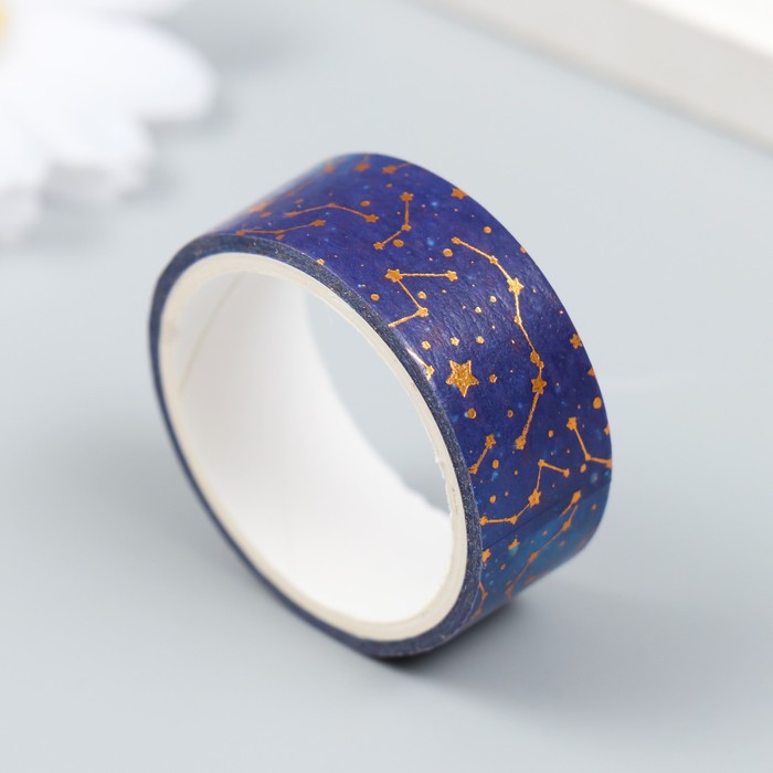 Клейкая лента бумага "Космос 1" набор 2 шт ширина 1,5 см намотка 2,5 м 9468669