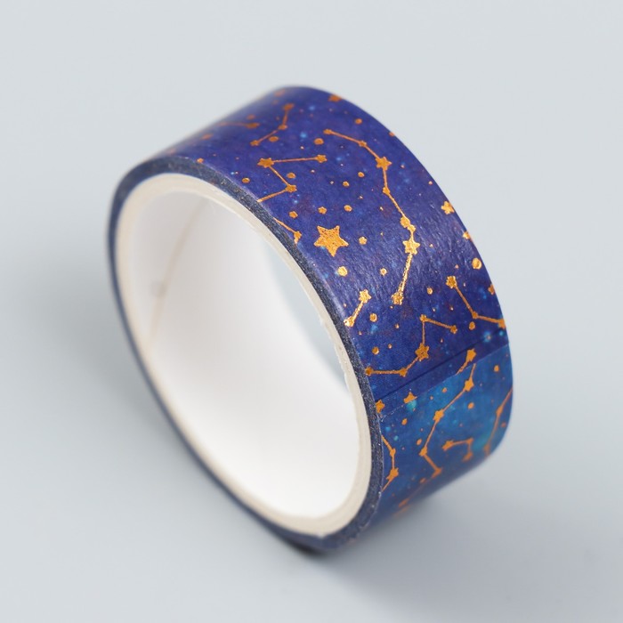 Клейкая лента бумага "Космос 1" набор 2 шт ширина 1,5 см намотка 2,5 м 9468669