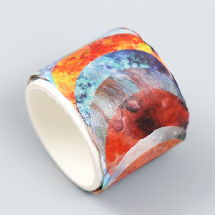 Клейкая лента бумага "Космос 4" набор 3 шт ширина 0,5; 2,9 см намотка 2,5 м 9468672