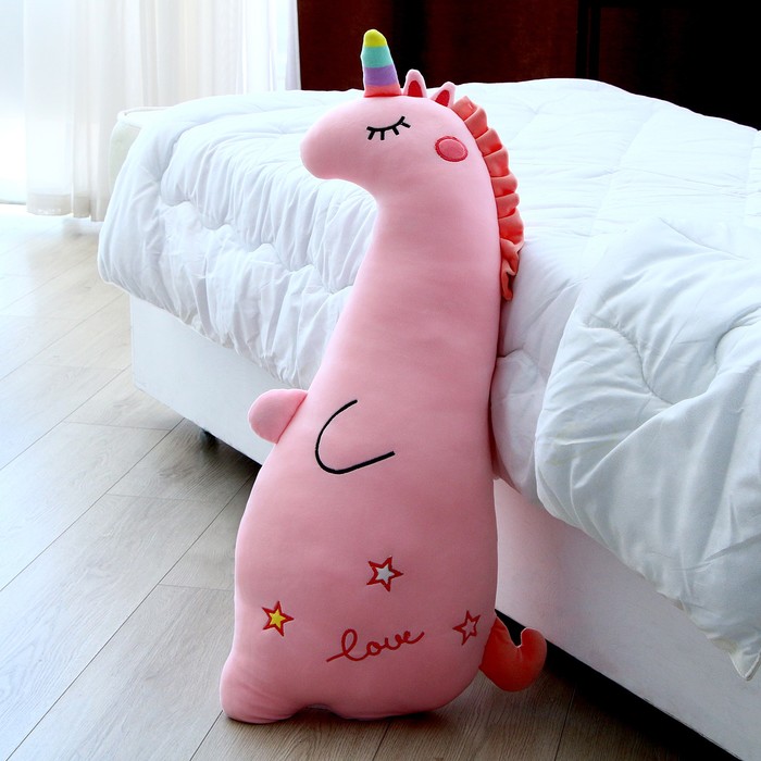 Мягкая игрушка-подушка «Единорожка», 80 см, цвет розовый мягкая игрушка смолтойс единорожка сплюша 80 см