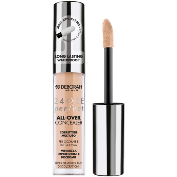 корректор для лица жидкий 24 ore perfect all over concealer 5 5г 02 beige Корректор жидкий Deborah Milano 24 Ore Perfect All Over Concealer, тон 02 бежевый, 5.5 г