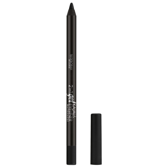 

Карандаш для век гелевый Deborah 2в1 Gel Kajal & Eyeliner Pencil, тон 01 чёрный, 1.4 г
