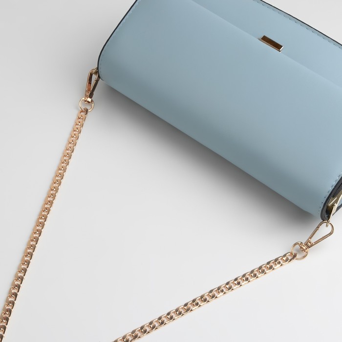 Цепочка для сумки, с карабинами, железная, 12,5 × 7,5 мм, 60 см, цвет золотой