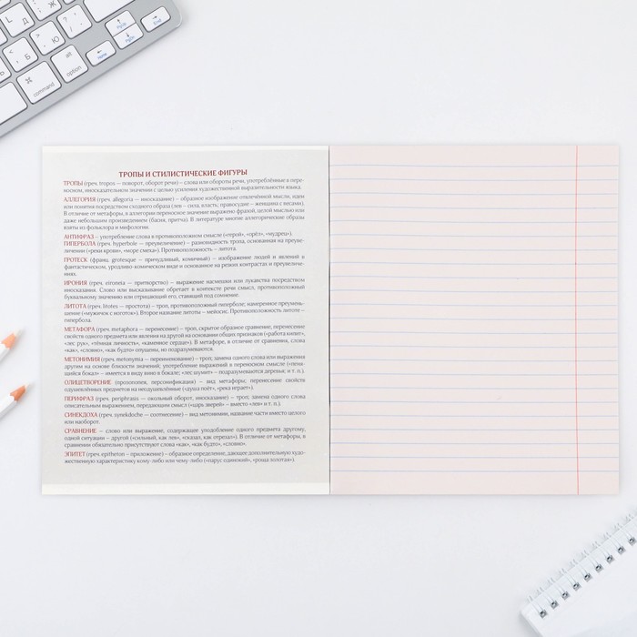 Предметная тетрадь, 48 листов КОСМОС, блок №2, со справ. мат. "Литература" 9463187