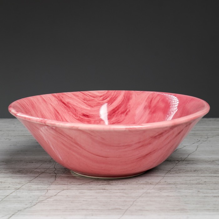 Тарелка "Радуга" розовая, 0,5 л