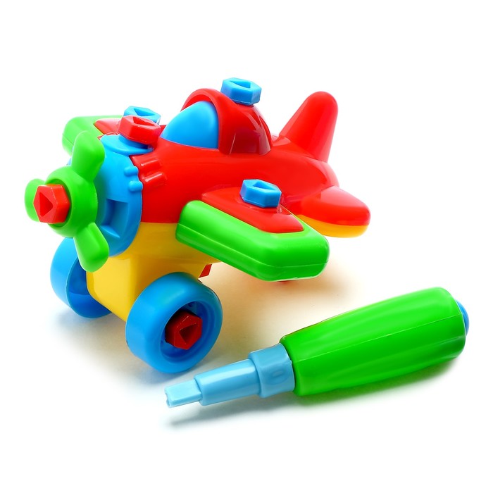 Конструктор для малышей «Самолётик», 20 деталей, цвета МИКС