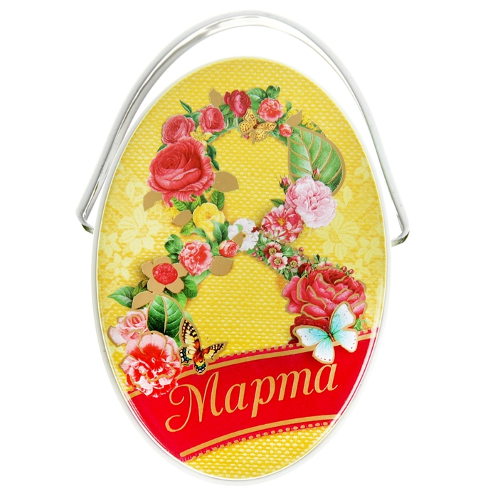 Мыльные лепестки в шкатулке-корзиночке "8 марта", 3 шт.