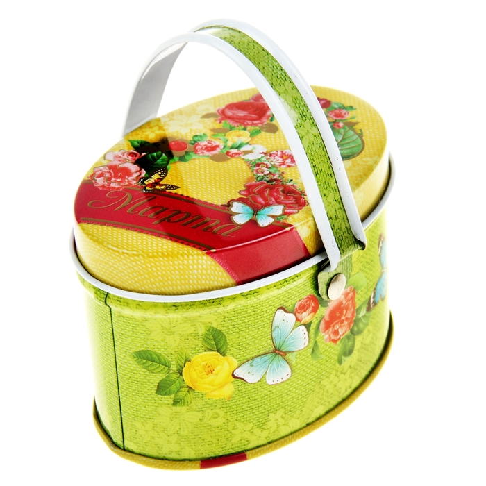 Мыльные лепестки в шкатулке-корзиночке "8 марта", 3 шт.