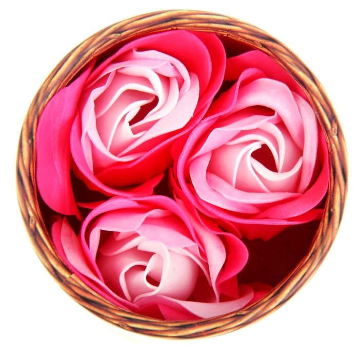 Мыльные лепестки в круглой коробке "Любви и тепла!"