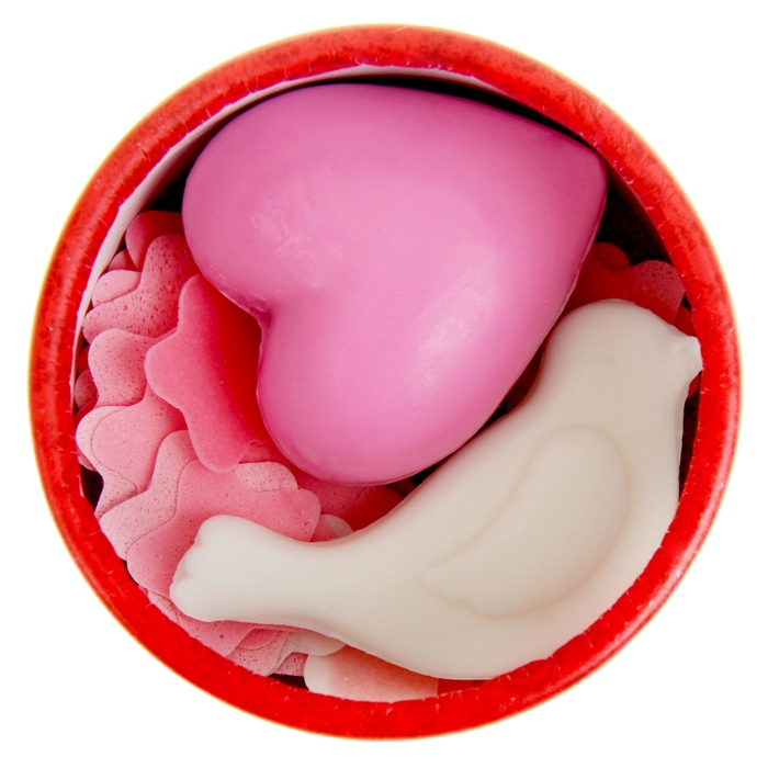 Два фигурных мыла в круглой коробке "Ты лучше всех"