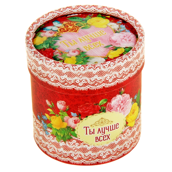 Два фигурных мыла в круглой коробке "Ты лучше всех"